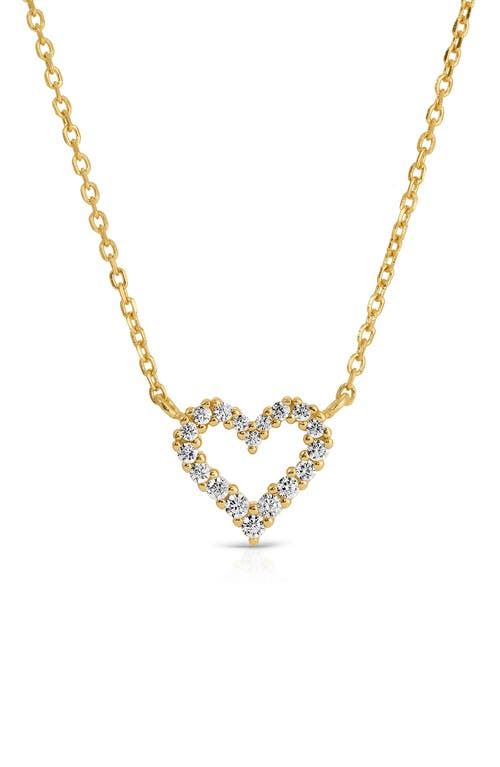 Joy Dravecky Mini Pavé Heart Pendant Necklace in Gold 