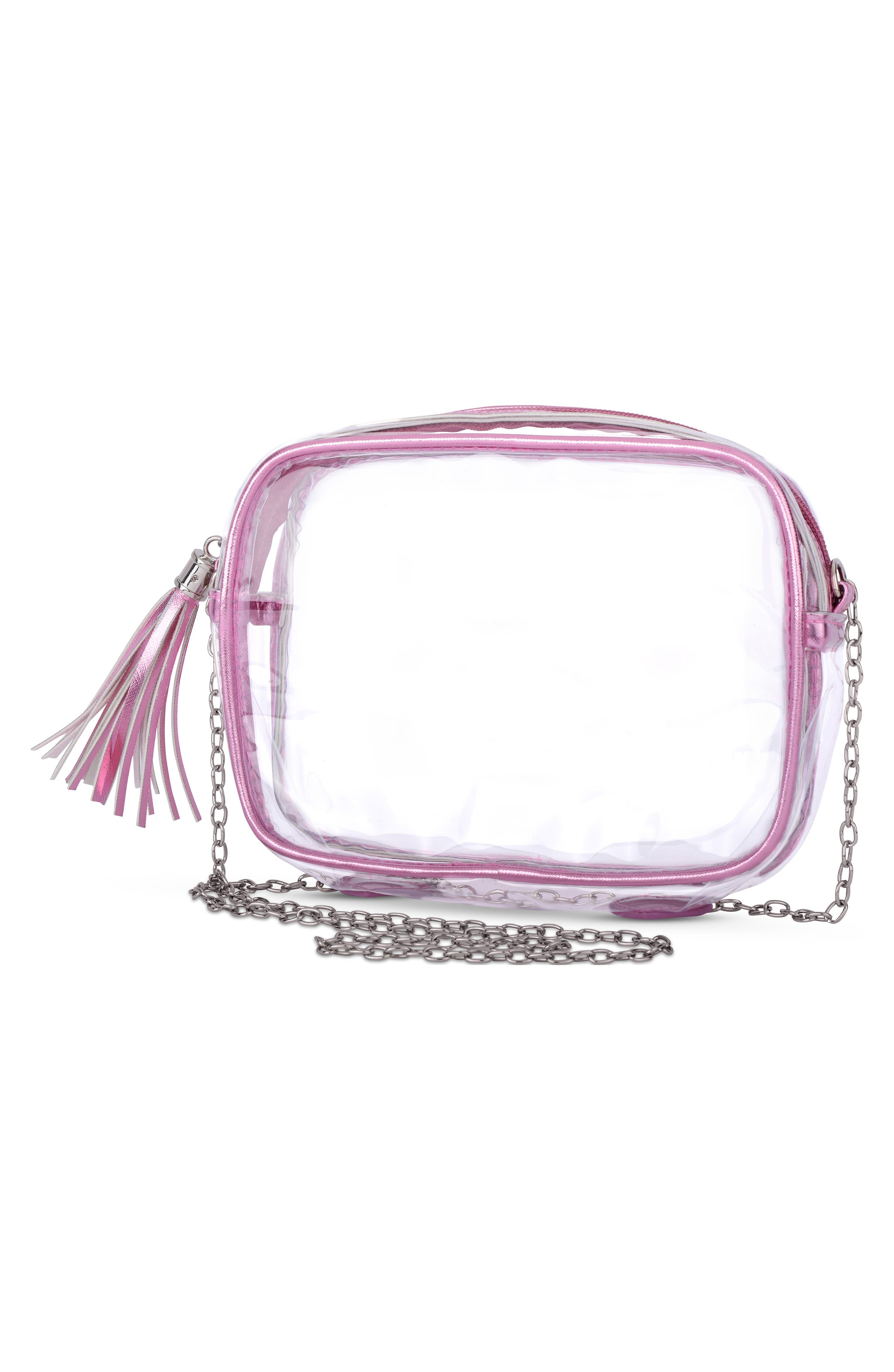 Iscream Kids' Tassel Clear Crossbody Bag, Alternate, color, Pink Multi