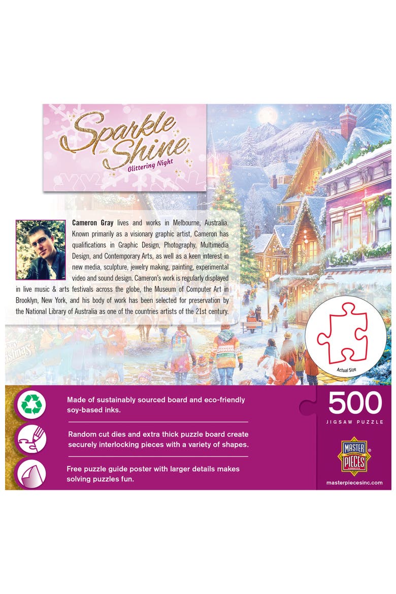 Glittering Night 500pc Glitter Puzzle, Alternate, color, Multicolor
