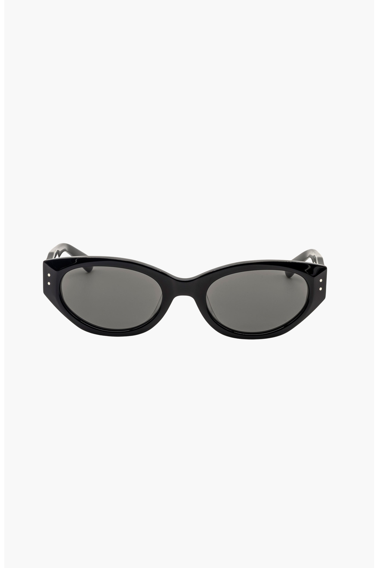 Michele Cat-Eye Italian Acetate Sunglasses, Main, color, Black