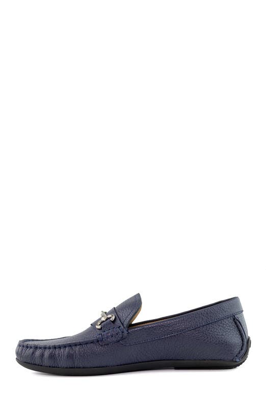 Wall Street Leather Buckle Loafer, Alternate, color, Fast Blue Grainy