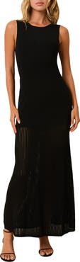 Solid & Striped Lucerne Sleeveless Mixed Media Maxi Dress