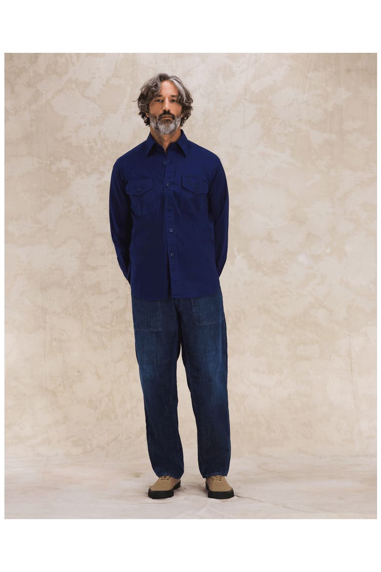 CPO Twill Cotton Overshirt, Alternate, color, INDACO