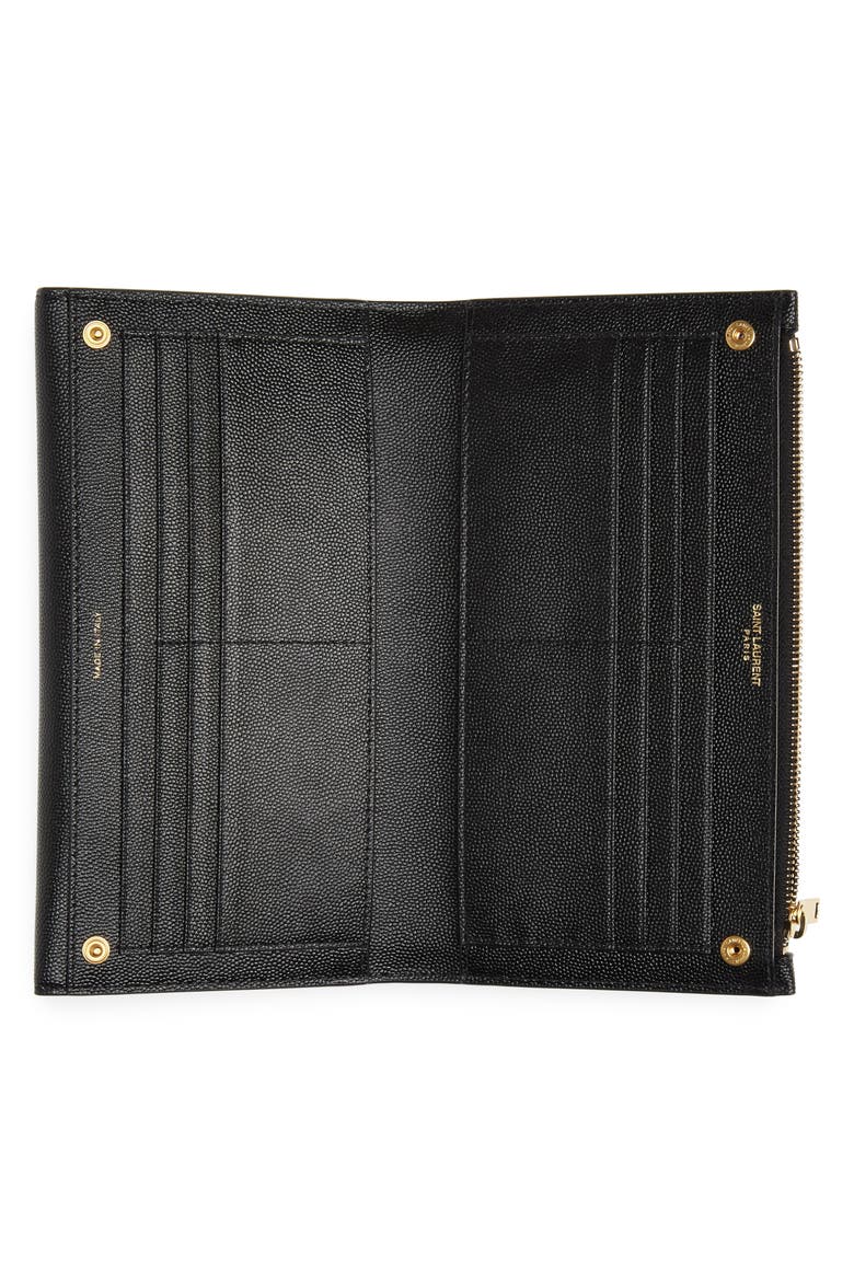 Uptown Large Leather Envelope Wallet, Alternate, color, NOIR