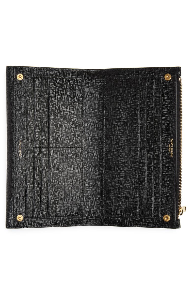 Saint Laurent Uptown Large Leather Envelope Wallet, Alternate, color,