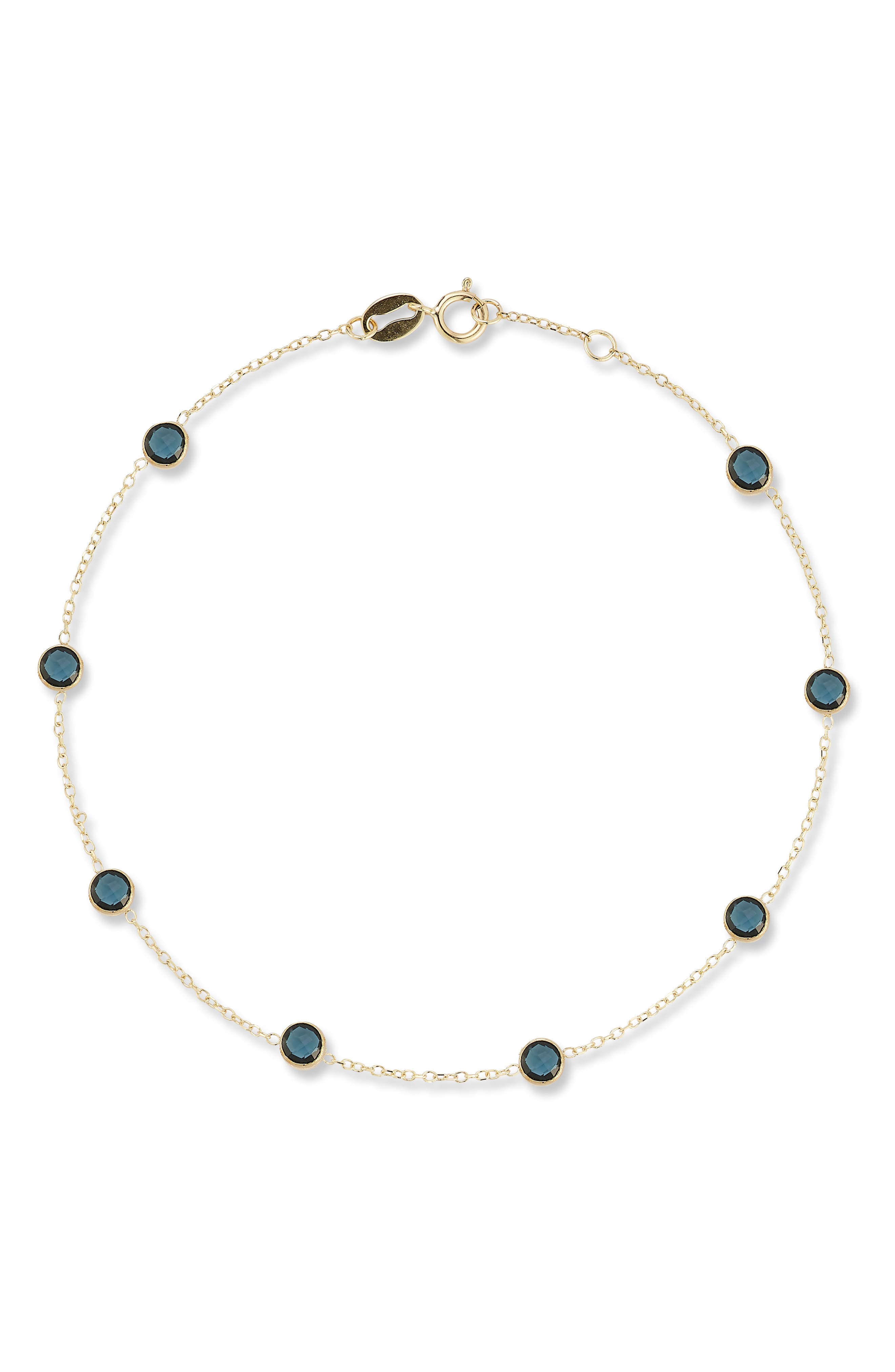 Ember Fine Jewelry 14K Gold Stone Station Bracelet