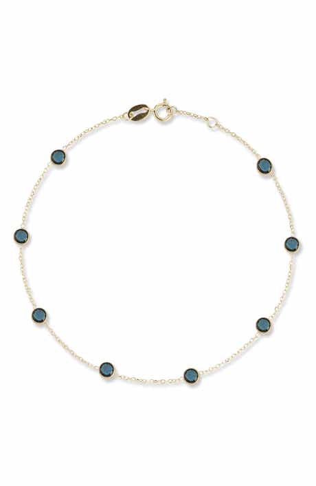 Ember Fine Jewelry 14K Gold Stone Station Bracelet