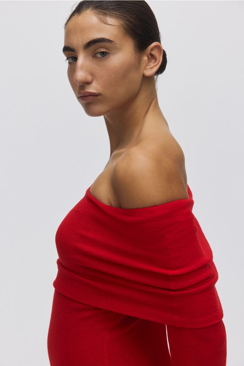 Off-the-shoulder Dress, Alternate, color, Red