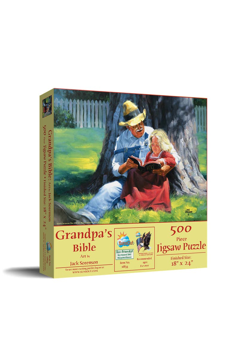 Sunsout Grandpa's Bible 500 piece Jigsaw Puzzle for Adults, Main, color, Multicolor