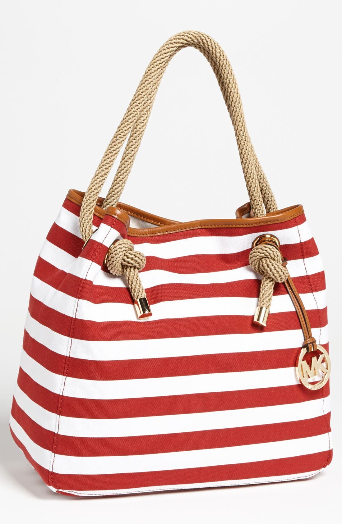 'Marina - Large' Tote, Main, color, RED/ WHITE