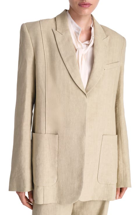 Morgans Oversize Linen Blazer