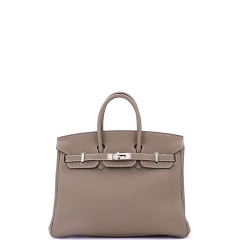 Birkin Handbag Grey Togo with Palladium Hardware 25