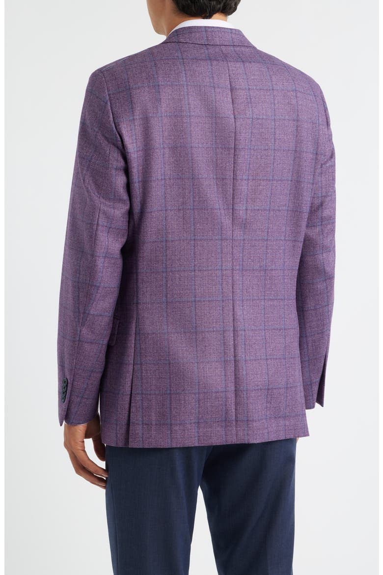 Hyperlight Soft Purple Shadow Check Wool Sport Coat, Alternate, color, PURPLE