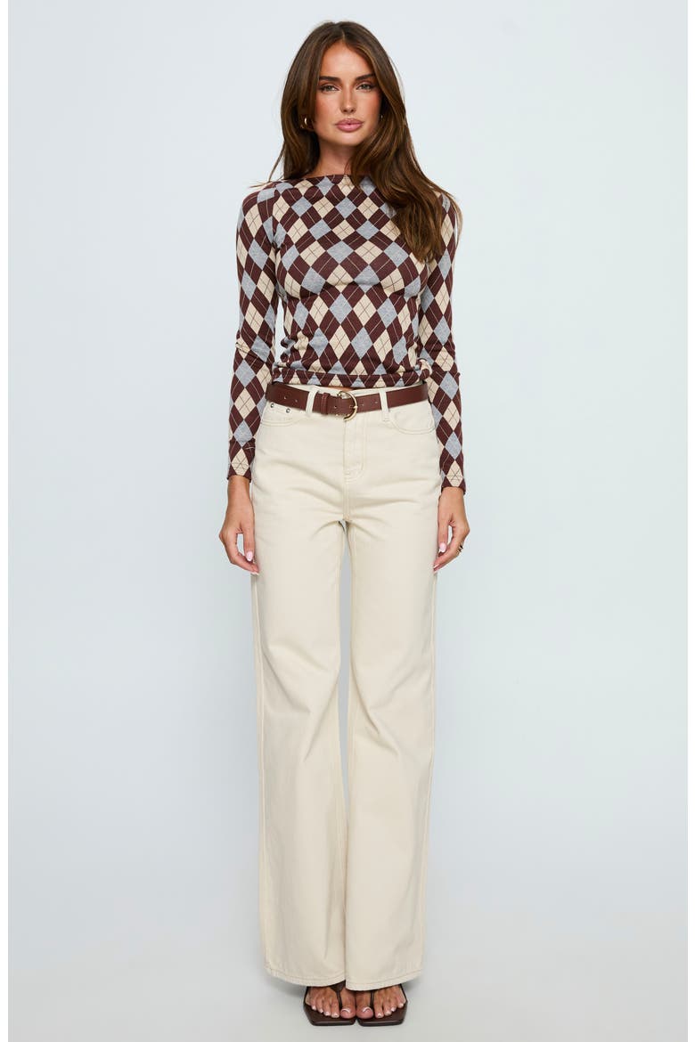 Shonna Long Sleeve Argyle Top, Alternate, color, ARGYLE