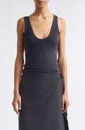 ST. AGNI Cupro Jersey Low Scoop Top