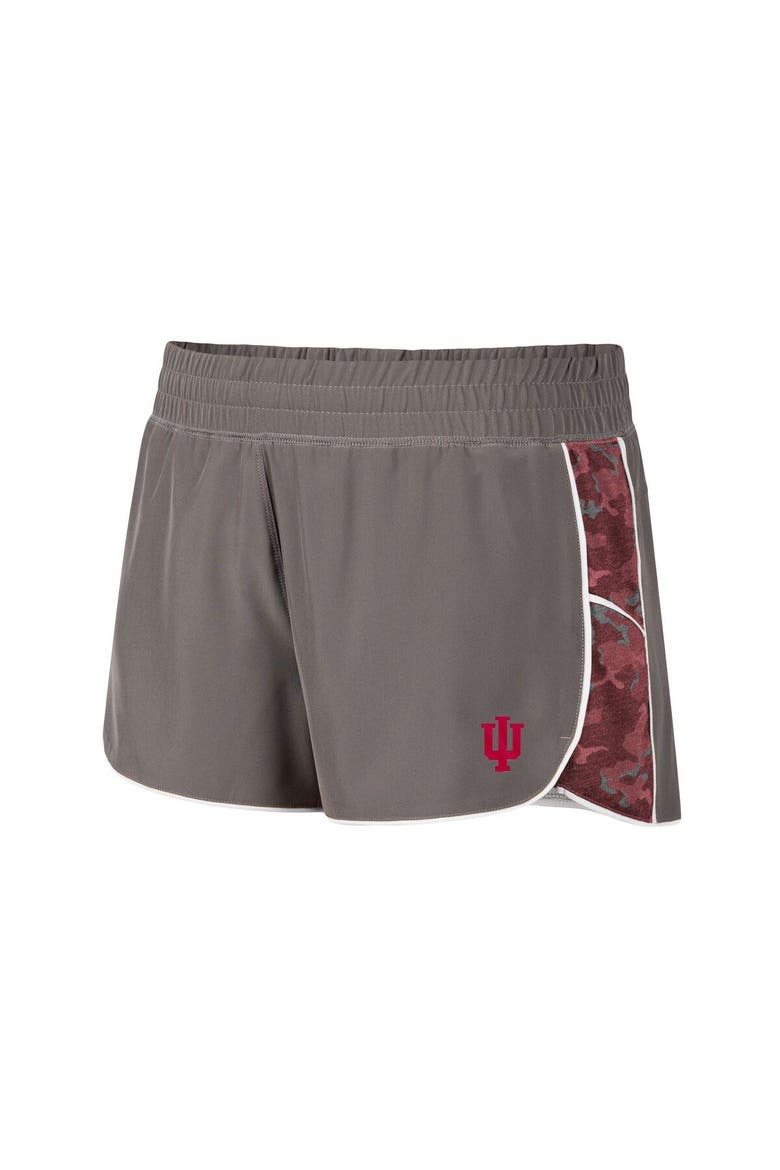 Women's Colosseum Gray/Crimson Indiana Hoosiers Pamela Lined Shorts, Alternate, color, Gray