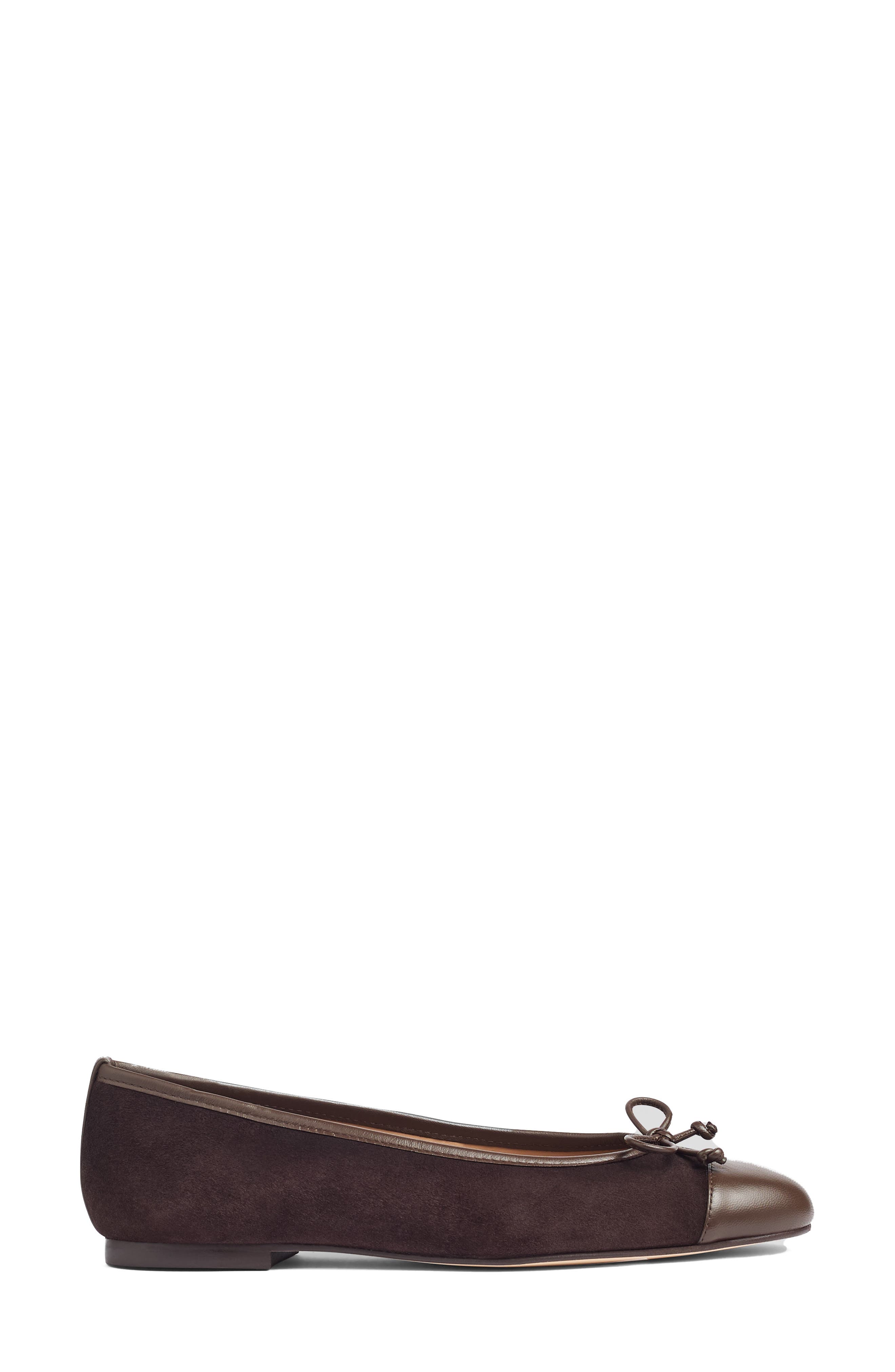 LK Bennett Kara Bow Ballet Flat, Alternate, color, Dark Chocolate