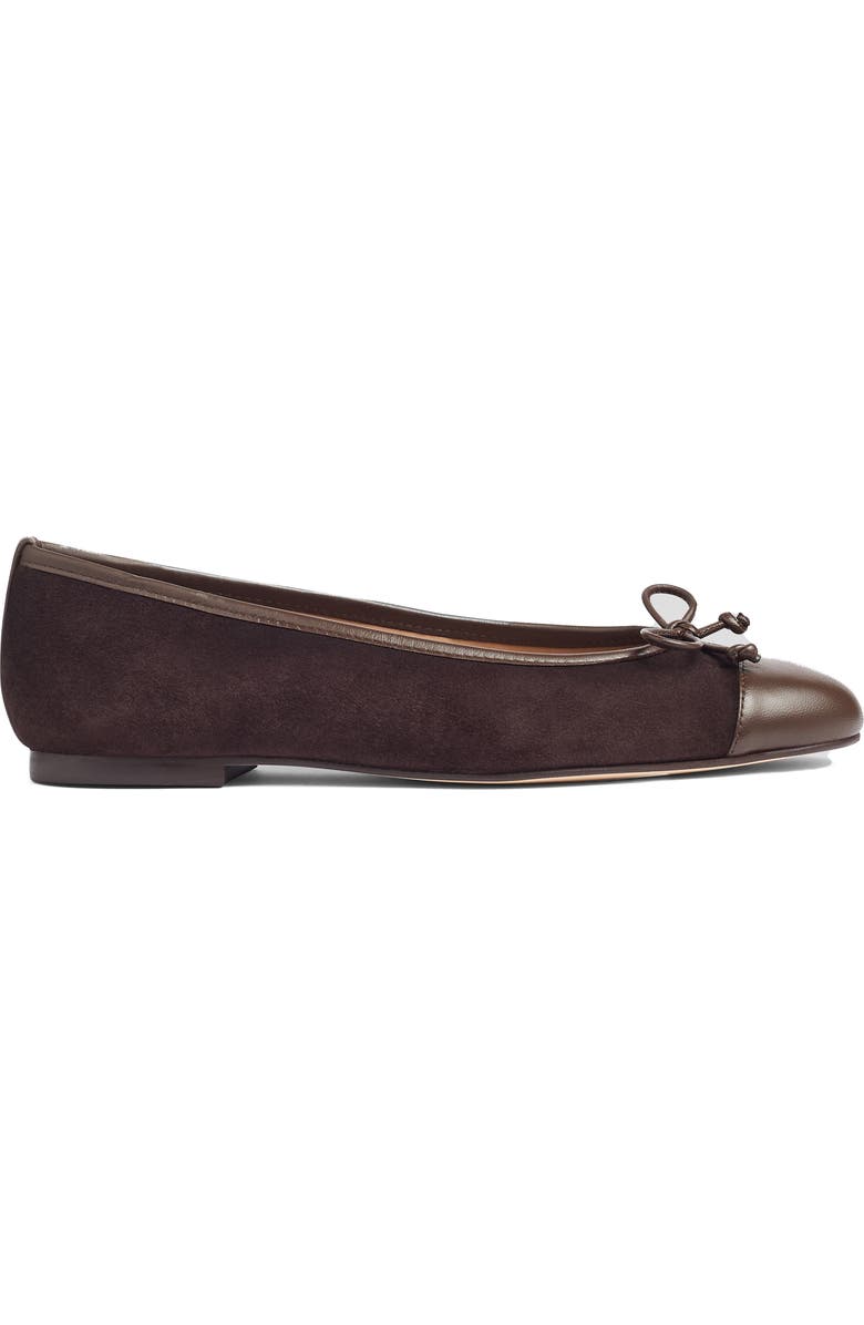 LK Bennett Kara Bow Ballet Flat, Alternate, color, Dark Chocolate