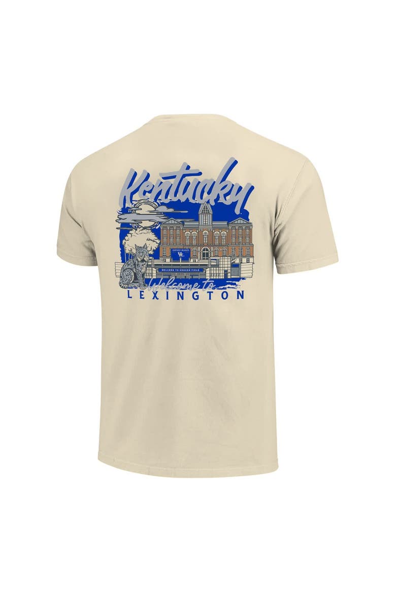 Men's Image One  Natural Kentucky Wildcats Comfort Colors Hand-Drawn Campus Stack T-Shirt, Alternate, color, Natural