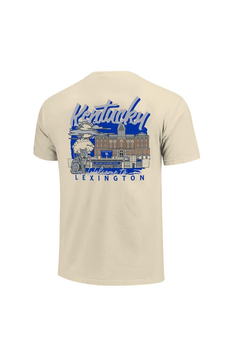 IMAGE ONE Men's Image One  Natural Kentucky Wildcats Comfort Colors Hand-Drawn Campus Stack T-Shirt, Alternate, color, Natural