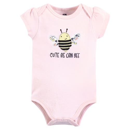 Hudson Baby Soft Cotton Collection Bodysuit, Pants, And Footwear Collection In Pink