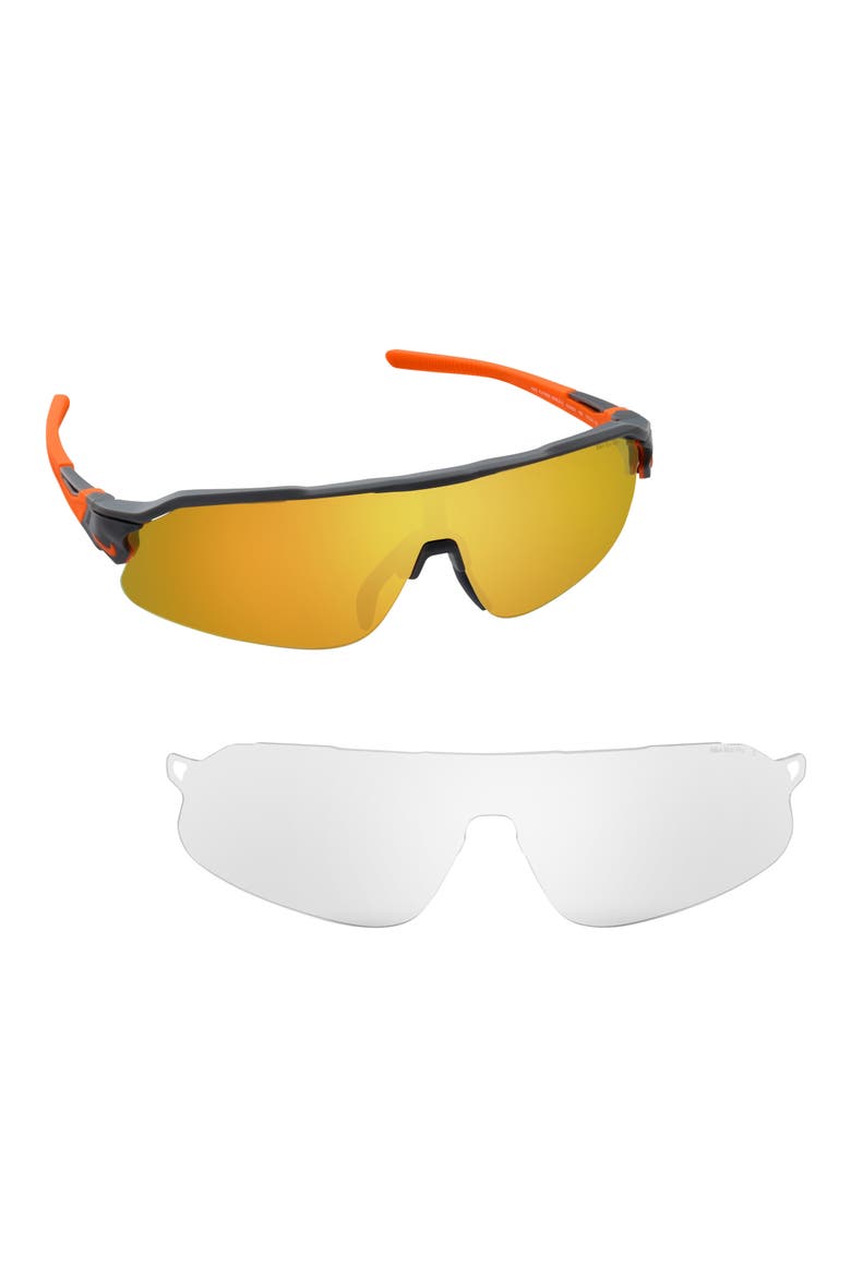 Flyfree 72mm Shield Sunglasses, Alternate, color, MATTE SMOKE GRAY/ ROAD ORANGE