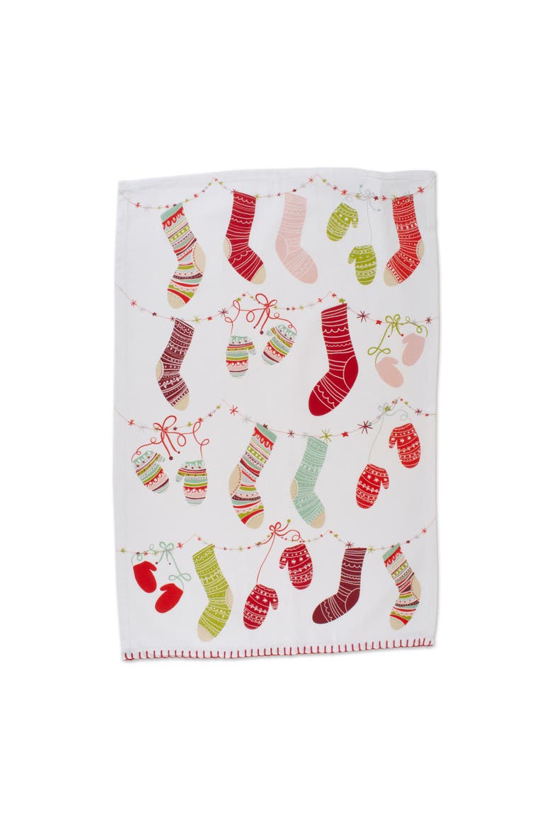 Asst Xmas Trimmings Printed Dishtowel Set/2, Alternate, color, Trimmings