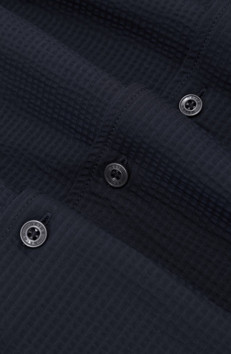 Reiss Solarko Seersucker Button-Up Shirt, Alternate, color, Navy