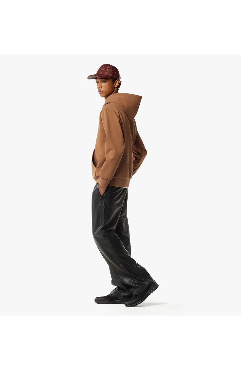 MCM Essential Logo Patch Ponte Hoodie, Alternate, color, Cognac