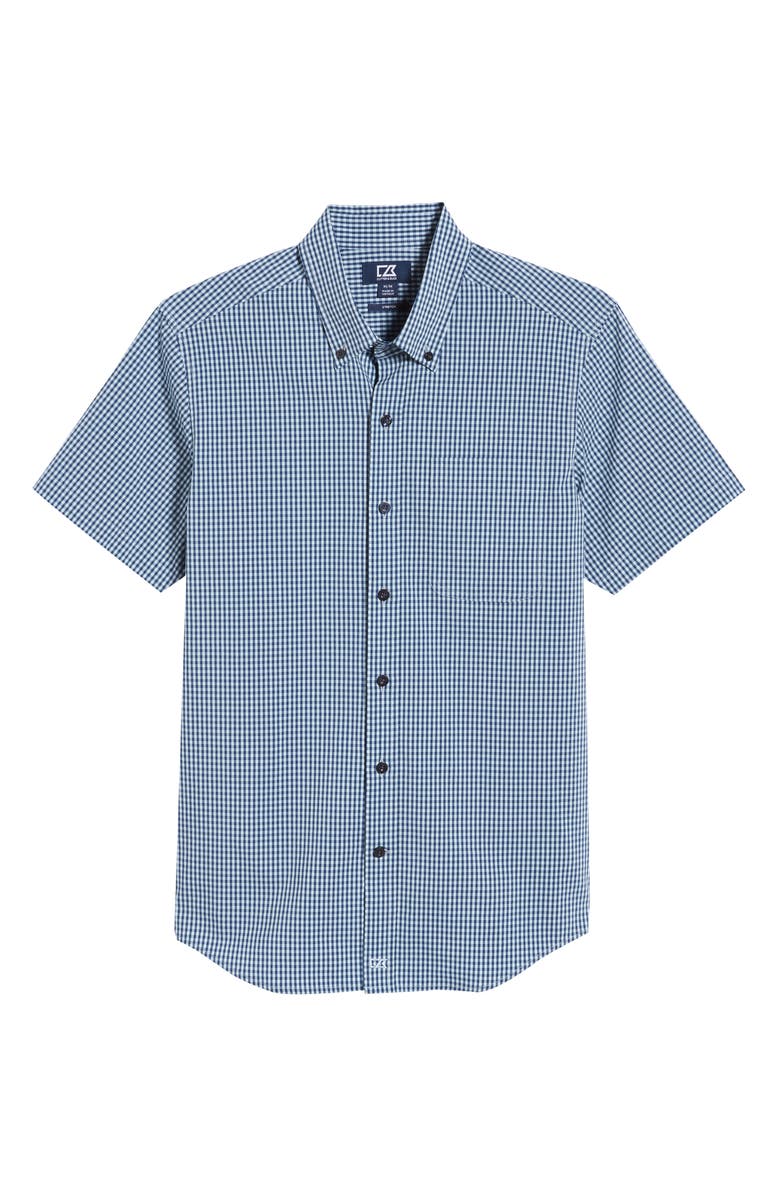 Cutter & Buck Anchor Classic Fit Gingham Shirt, Alternate, color, 