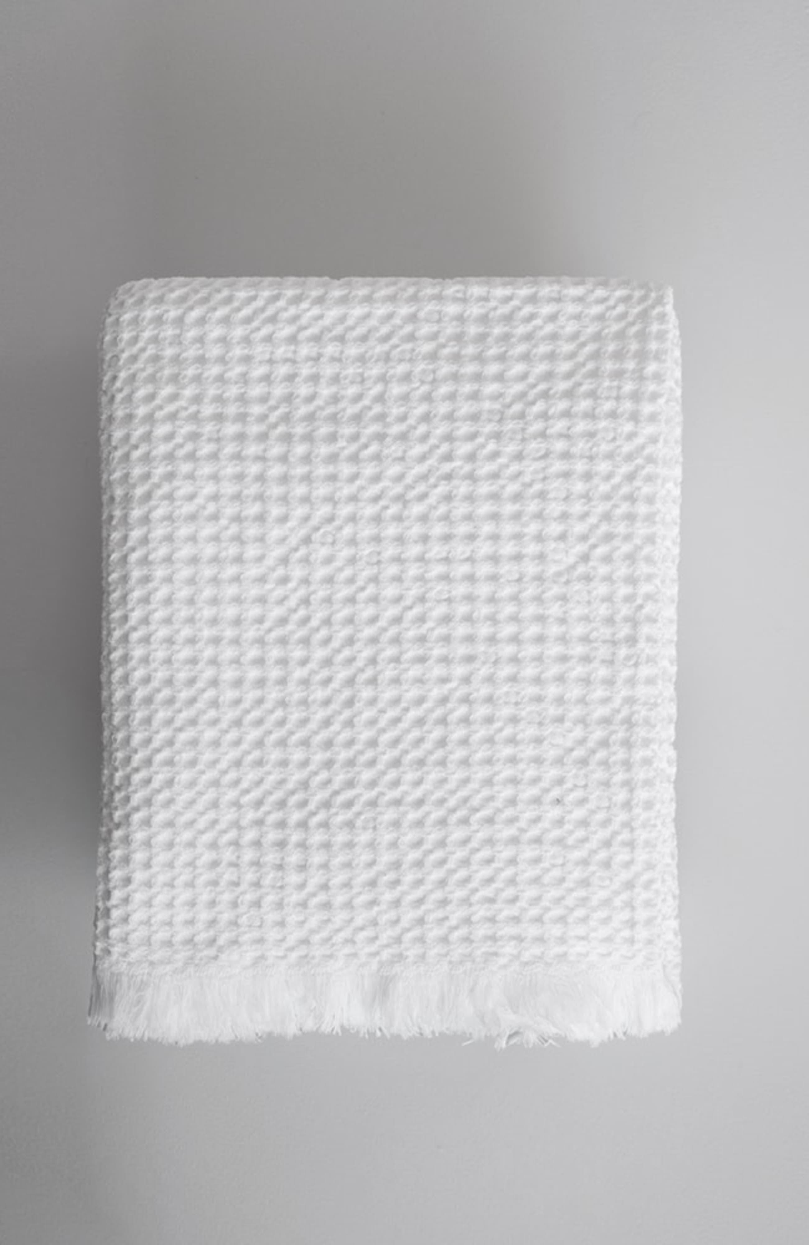 Mungo Organic Belgian Waffle Hand Towels Set of 2 in White 