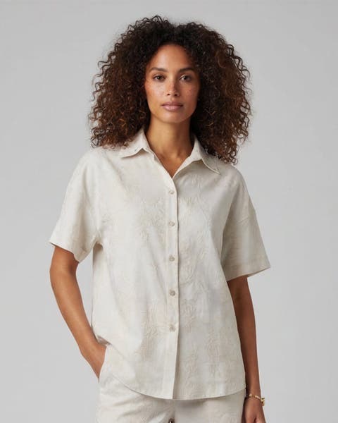 Paisley Explosion Womens Linen Printed Shirt