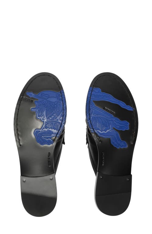 Burberry Leather Cadet Mules In Black