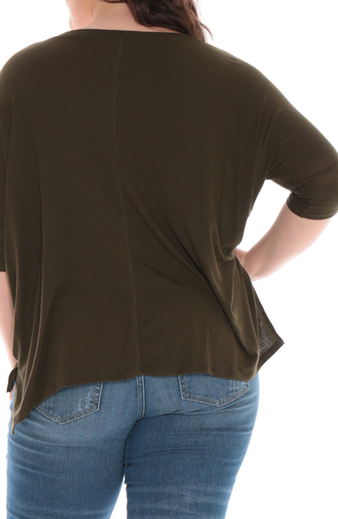 Ribbed V-Neck Top - image 2