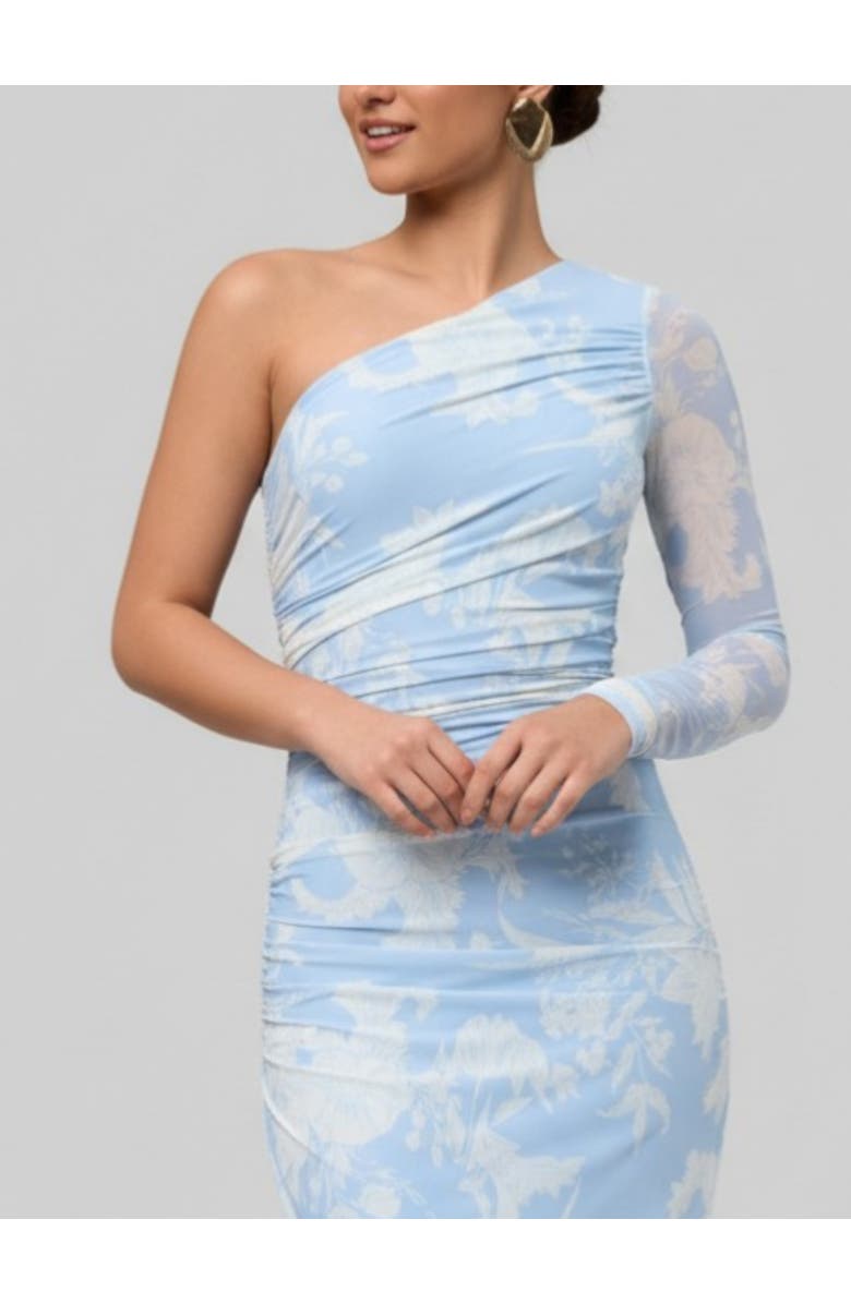 RACHEL Rachel Roy One Shoulder Quinn Midi Dress, Alternate, color, Porcelain Blue