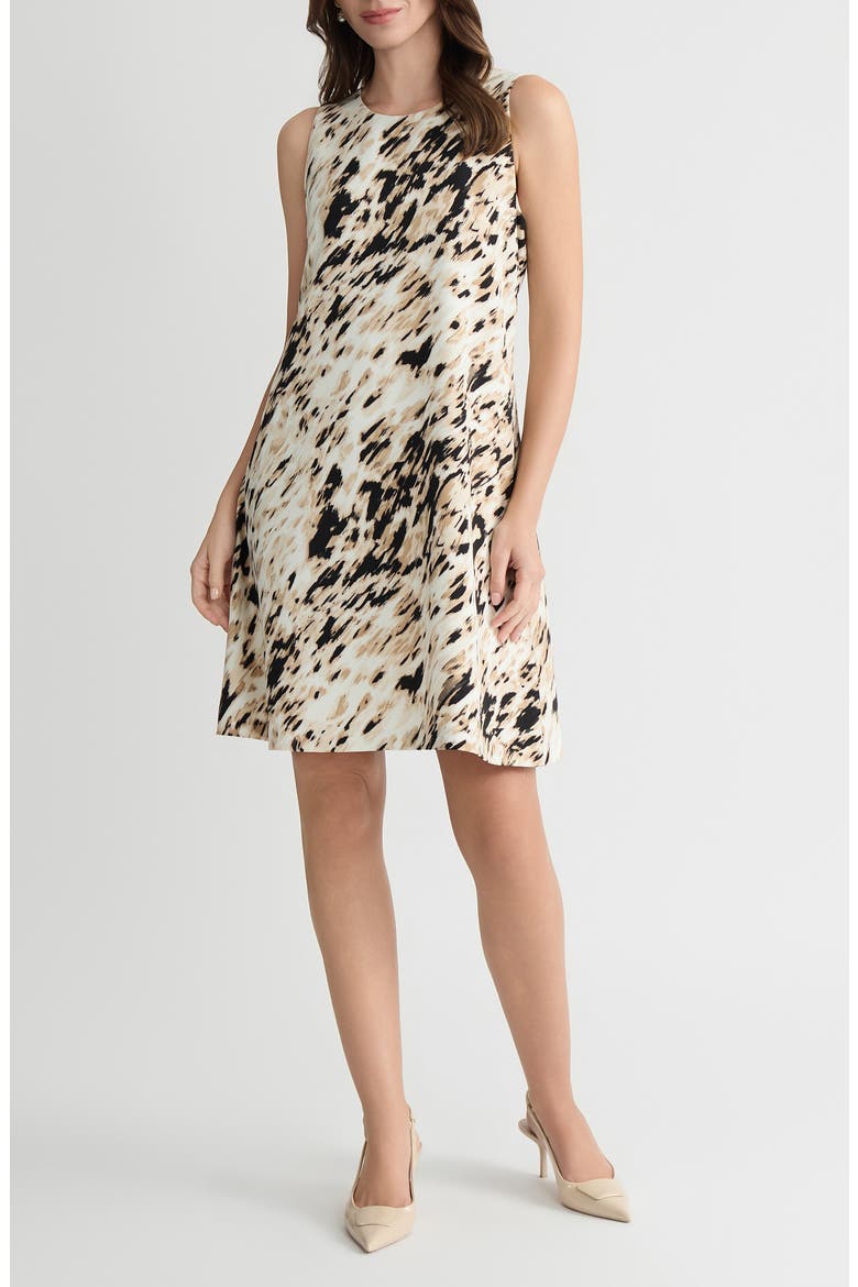Sleeveless Swing Dress, Main, color, TOASTED WHEAT MULTI