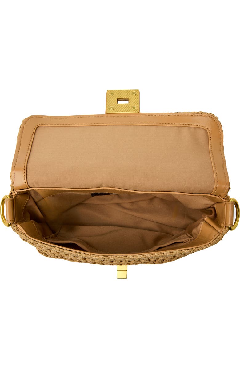 THINK ROYLN High Society Raffia Convertible Clutch, Alternate, color, Chai Open-Weave Raffia