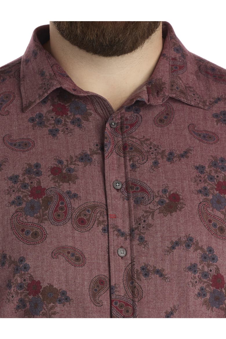 Big & Tall Minetta Sport Shirt, Alternate, color, RED
