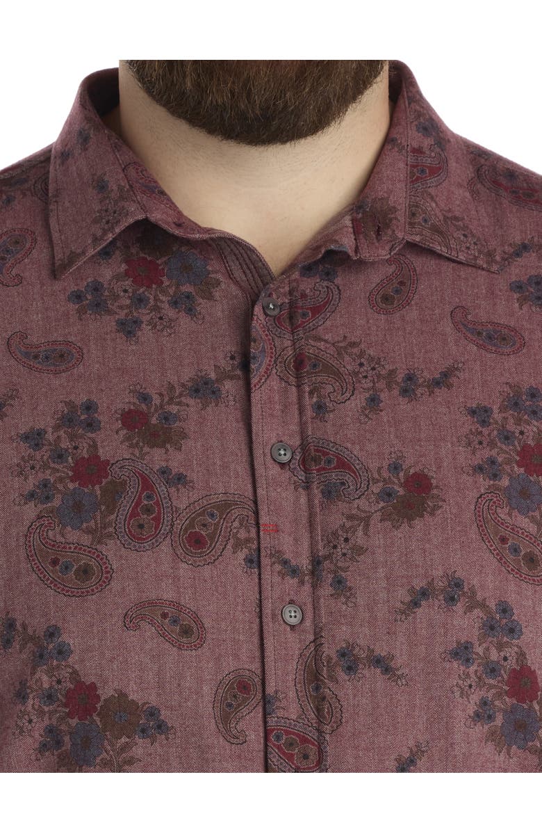 Robert Graham Big & Tall Minetta Sport Shirt, Alternate, color, Red