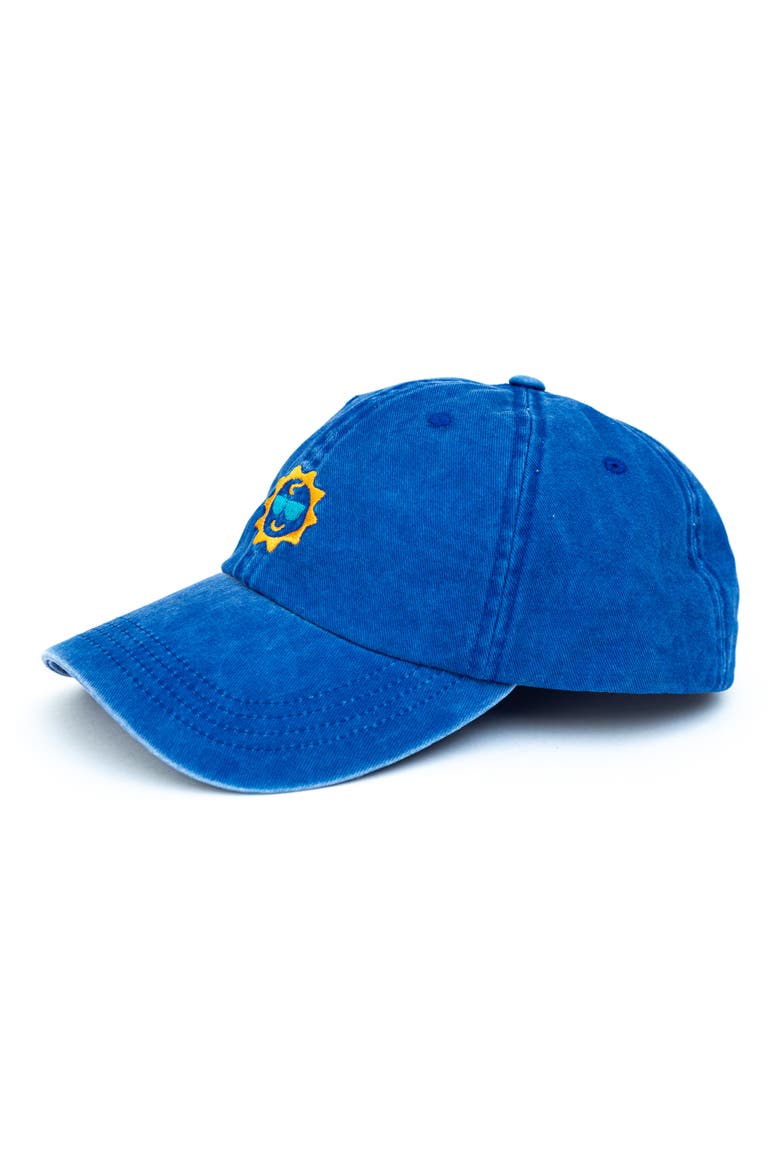 Logo Cotton Baseball Cap, Main, color, BLUE ADULT