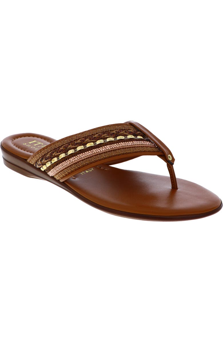 ITALIAN SHOEMAKERS Zali Slide Sandal, Main, color, Cognac
