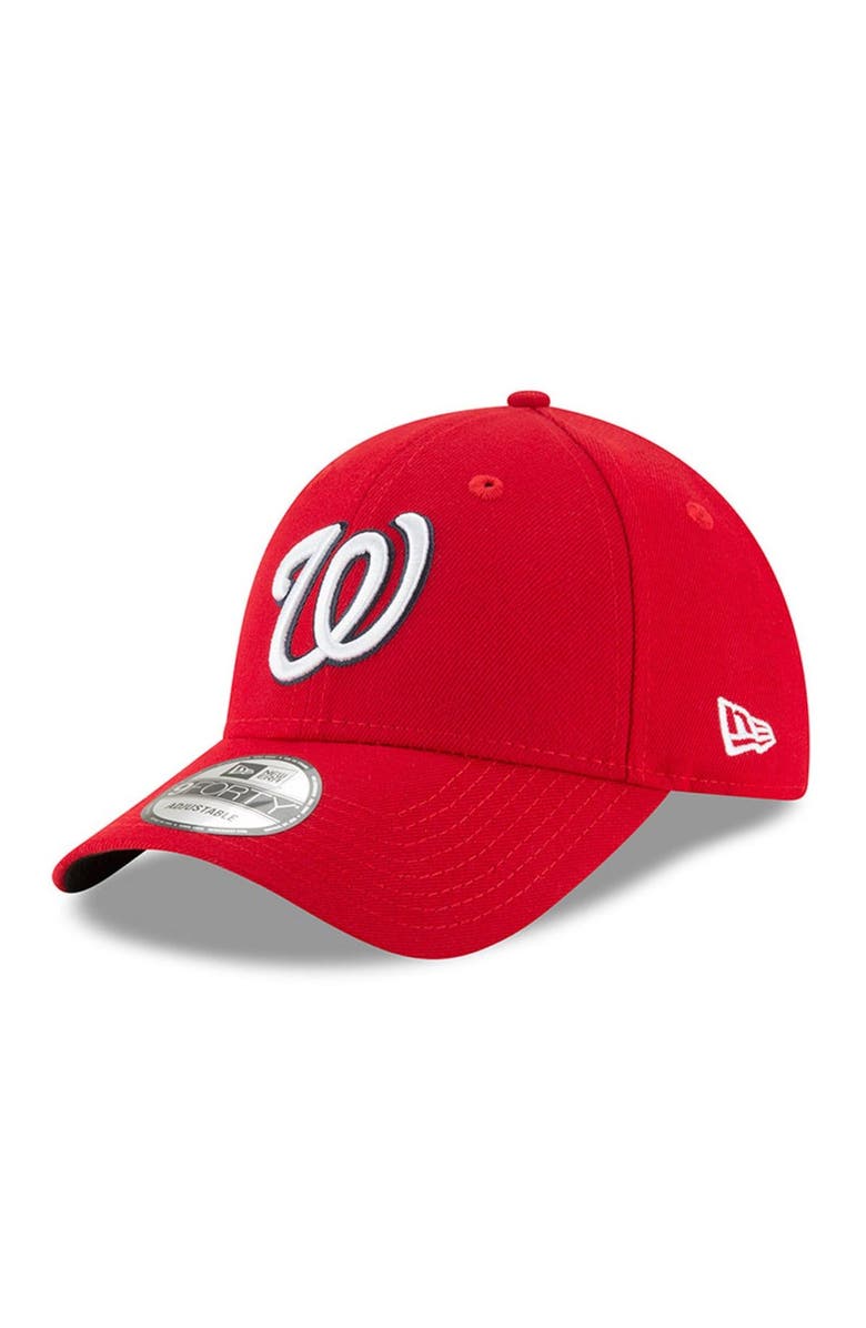 New Era Men's New Era Red Washington Nationals League 9FORTY Adjustable Hat, Main, color, 