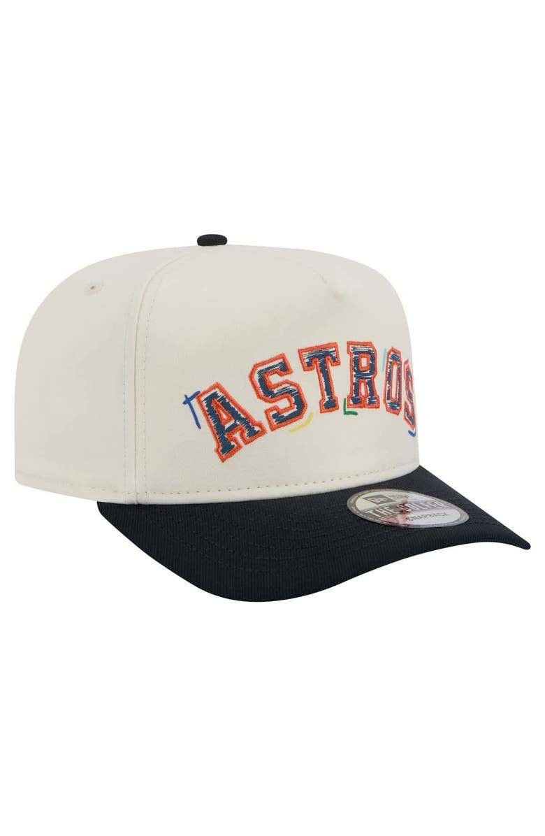 New Era Men's New Era  White Houston Astros Team Scribble Golfer Adjustable Hat, Alternate, color, 