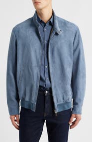 Canali Suede Bomber Jacket
