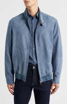 Canali Suede Bomber Jacket
