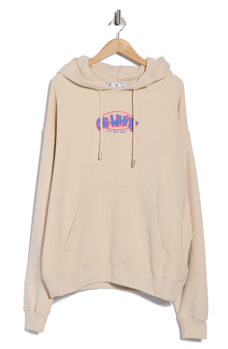 Off-White Sketch Arrow Skate Hoodie, Alternate, color, Beige And Blue