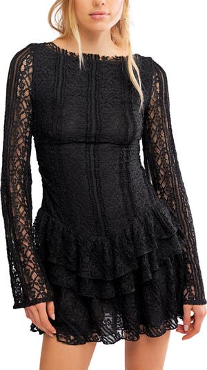 Tabby Lace Long Sleeve Minidress