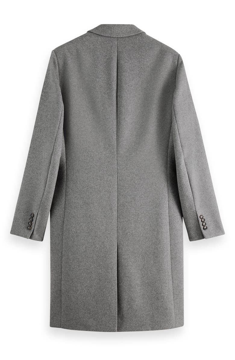 Scotch & Soda Men's Classic Mélange Wool Blend Overcoat, Alternate, color, 