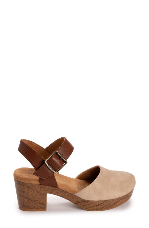 Muk Luks Merritt Quarter Strap Platform Pump In Brown