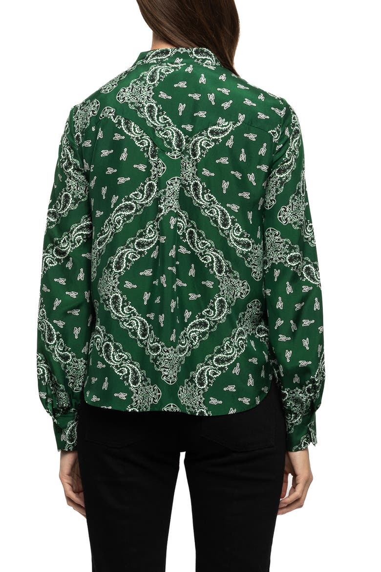 Twina Silk Bandana Shirt, Alternate, color, MEADOW